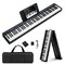 88-Key Folding Electric Piano Keyboard Semi Weighted Full Size Midi